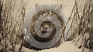Soviet-inspired Hyperrealistic Portraiture Of A Snow Predator