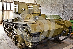 Soviet light infantry twin-turret tank T-26
