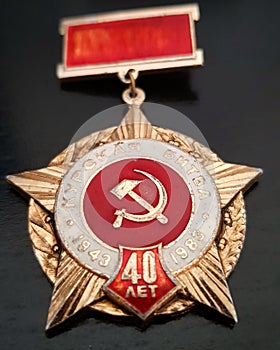 Soviet medal badge veteran ww2