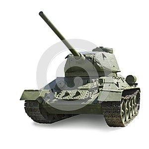 Soviet middle tank T-34-85 in summer color. Year of build 1944