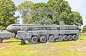 Soviet mobile launcher of missile complex RT-2PM Topol (SS-25 Si