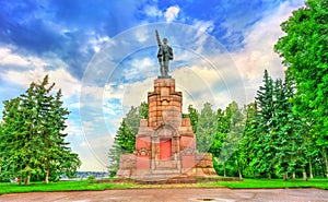 Soviet monument to Vladimir Lenin in Kostroma, Russia