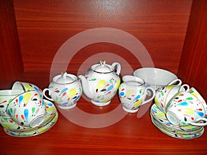 Soviet porcelain set hand-painted