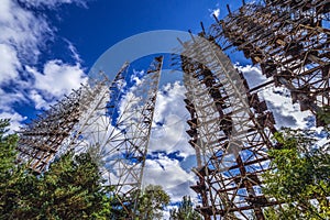 Soviet radar in Chernobyl Exclusion Zone in Ukraine