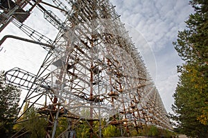 Soviet radar system in Chernobyl Nuclear Power Plant Zone of Alienation, Ukraine.