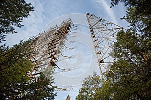 Soviet radar system in Chernobyl Nuclear Power Plant Zone of Alienation, Ukraine.