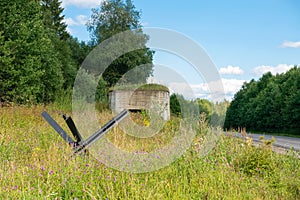 Soviet reinforced concrete pillbox surviving from the Second World War