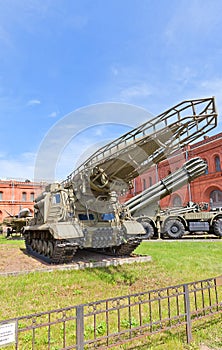 Soviet rocket launcher 2P19 of missile complex 9K7