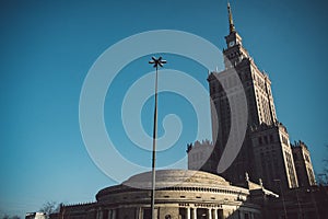 Soviet Stalin Palace of Culture and Science in Warsaw, Poland