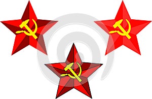 Soviet star, hammer and sickle