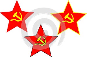 Soviet star, hammer and sickle