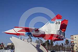 Soviet supersonic high-altitude twin-engine fighter-interceptor MIG-25