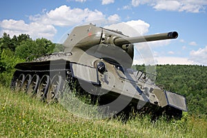 Sovětský tank model t34. Druhá světová válka.