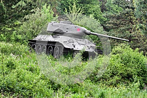 Soviet tank T-34 from World War II, Slovakia