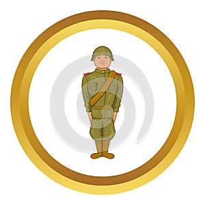 Soviet uniform of World War II icon