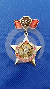 Soviet ussr medal rare badge veteran