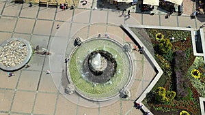 Soviet War Memorial, or Heldendenkmal der Roten Armee, adorns Schwarzenbergplatz