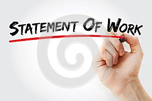 SOW - Statement Of Work text photo