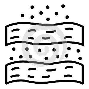 Sowed beds icon, outline style