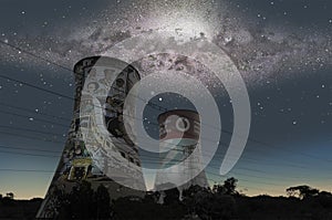 Soweto Cooling towers and Milky way