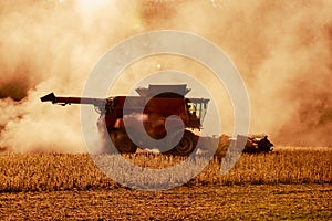 Soy Bean Harvester in Middle Tennessee