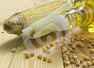 soy bean vegetable oil on table