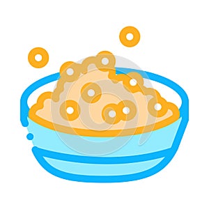 Soy beans dish breakfast icon vector outline illustration