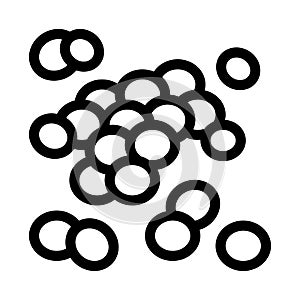 Soy beans icon vector outline illustration