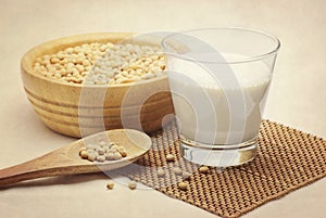 Soy milk with beans