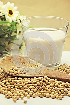 Soy milk with beans