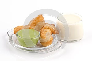 Soy milk and deep-fried doughstick def and pine photo