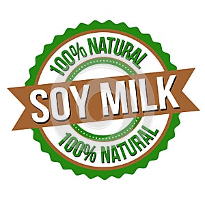 Soy milk label or sticker