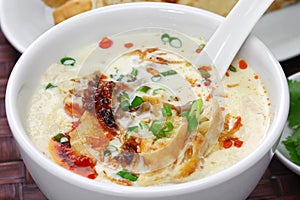 Soy milk soup, taiwanese breakfast