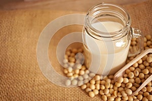 Soy milk and soy beans