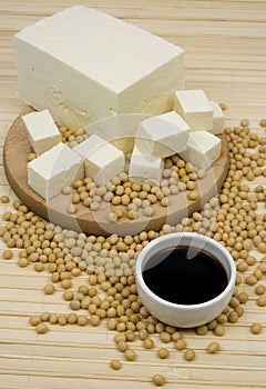 Soy sauce and tofu cheese