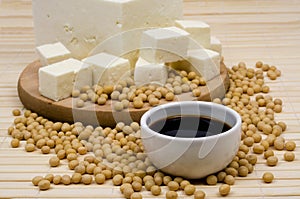 Soy sauce and tofu cheese