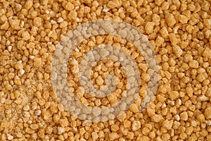 Soya Lecithin Granules background texture, macro photo. Vitamin and dietary supplements. Healthy nutrition concept