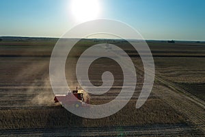 Soybean harvest shoot from drone