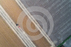 Soybean harvest shoot from drone