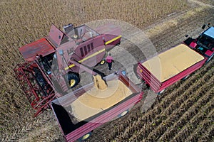 Soybean harvest shoot from drone