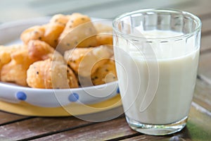 Soybean milk with deep-fried dough stick