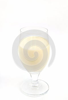 Soybean milk in wine glass