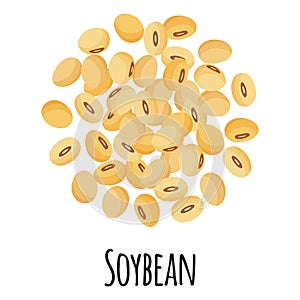 Soybean for template farmer market design, label and packing. Natural energy protein organic super food