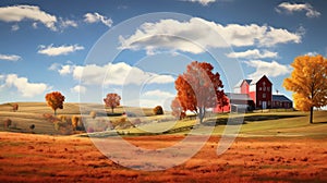 soybeans midwest farm in autumn