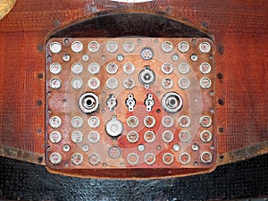 Soyuz capsule vintage electrical connecting panel with reentry b photo