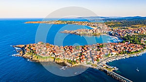 Sozopol, Bulgaria - Aerial view of Black Sea photo