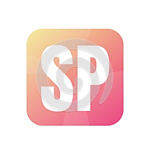 SP Letter Logo Design With Simple style