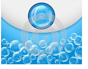 SPA aqua jacuzzi background with soap bubbles