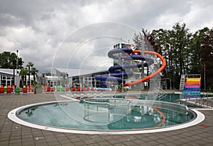 Spa and aquapark in Turcianske Teplice. Zilina Region. Slovakia