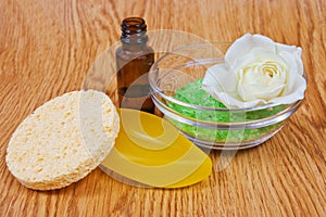 Spa background: accessory for a spa therapy
